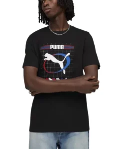 Puma MAJICA GRAPHIC EXECUTION TEE BLACK