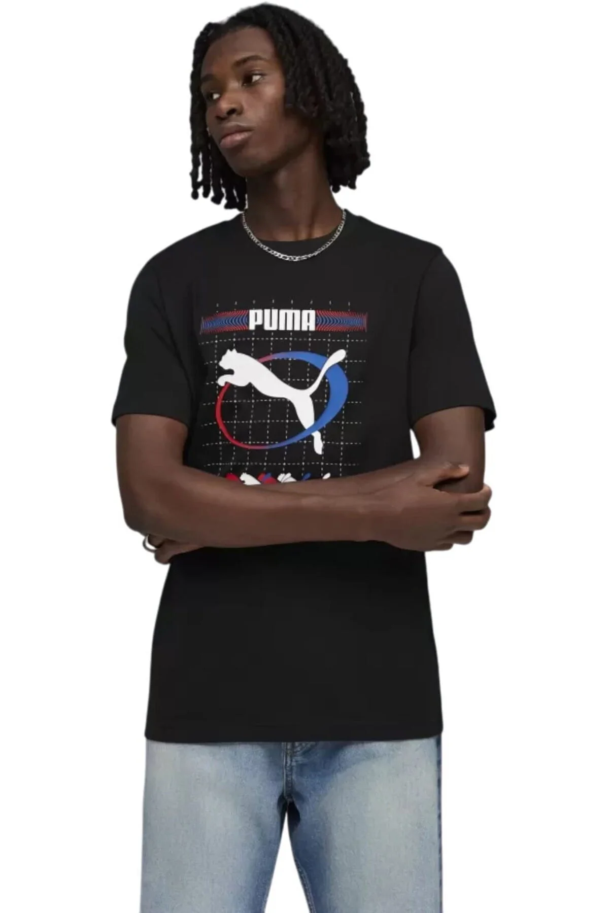PUMA Majica GRAPHIC EXECUTION TEE BLACK